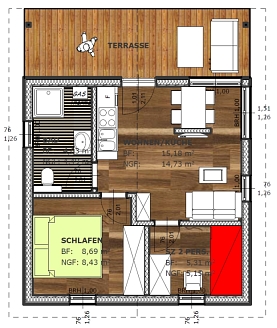 Eingerichtetes Ferienhaus (in Planung)